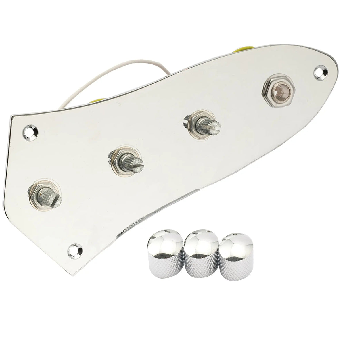 Musiclily Basic Loaded Prewired Jazz Bass Control Plate for JB Style Bass