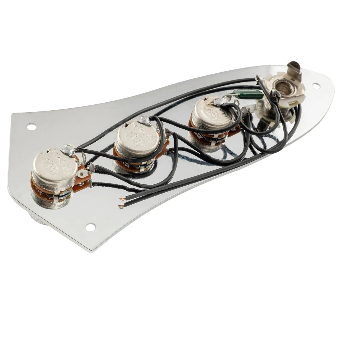Musiclily Basic Loaded Prewired Jazz Bass Control Plate for JB Style Bass
