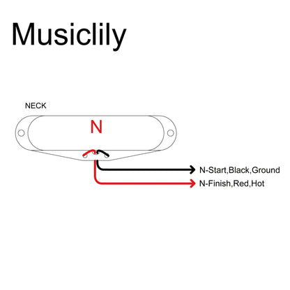 Musiclily Basic Ceramic 50mm TL Neck Pickup for Tele Style Electric Guitar