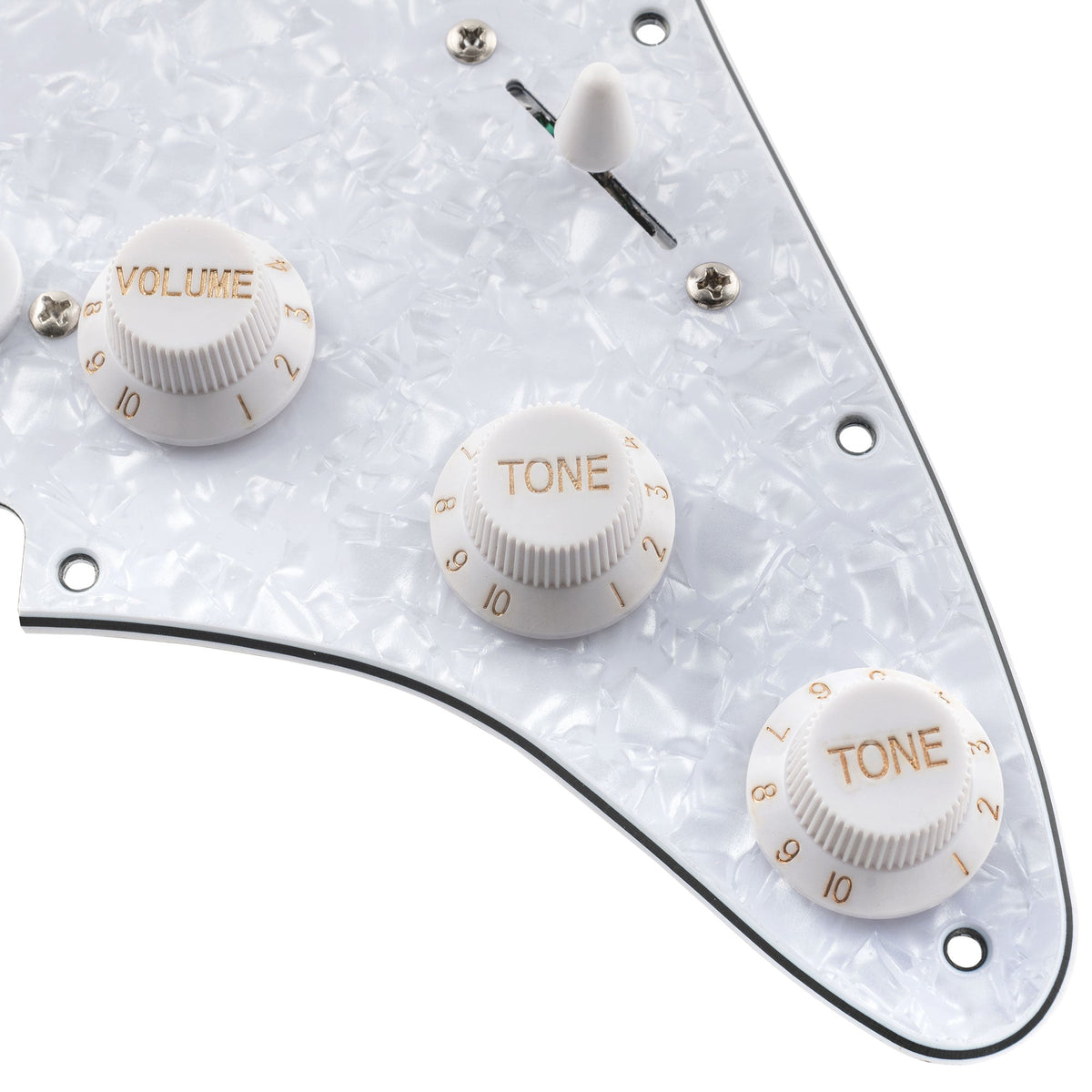 Musiclily Basic Pre-wired Loaded Standard ST-SSS Pickguard with Ceramic Magnet Single Coil Pickups Set for Strat Style Electric Guitar