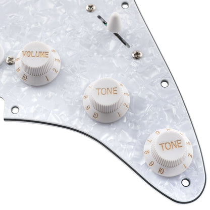 Musiclily Basic Pre-wired Loaded Standard ST-SSS Pickguard with Ceramic Magnet Single Coil Pickups Set for Strat Style Electric Guitar