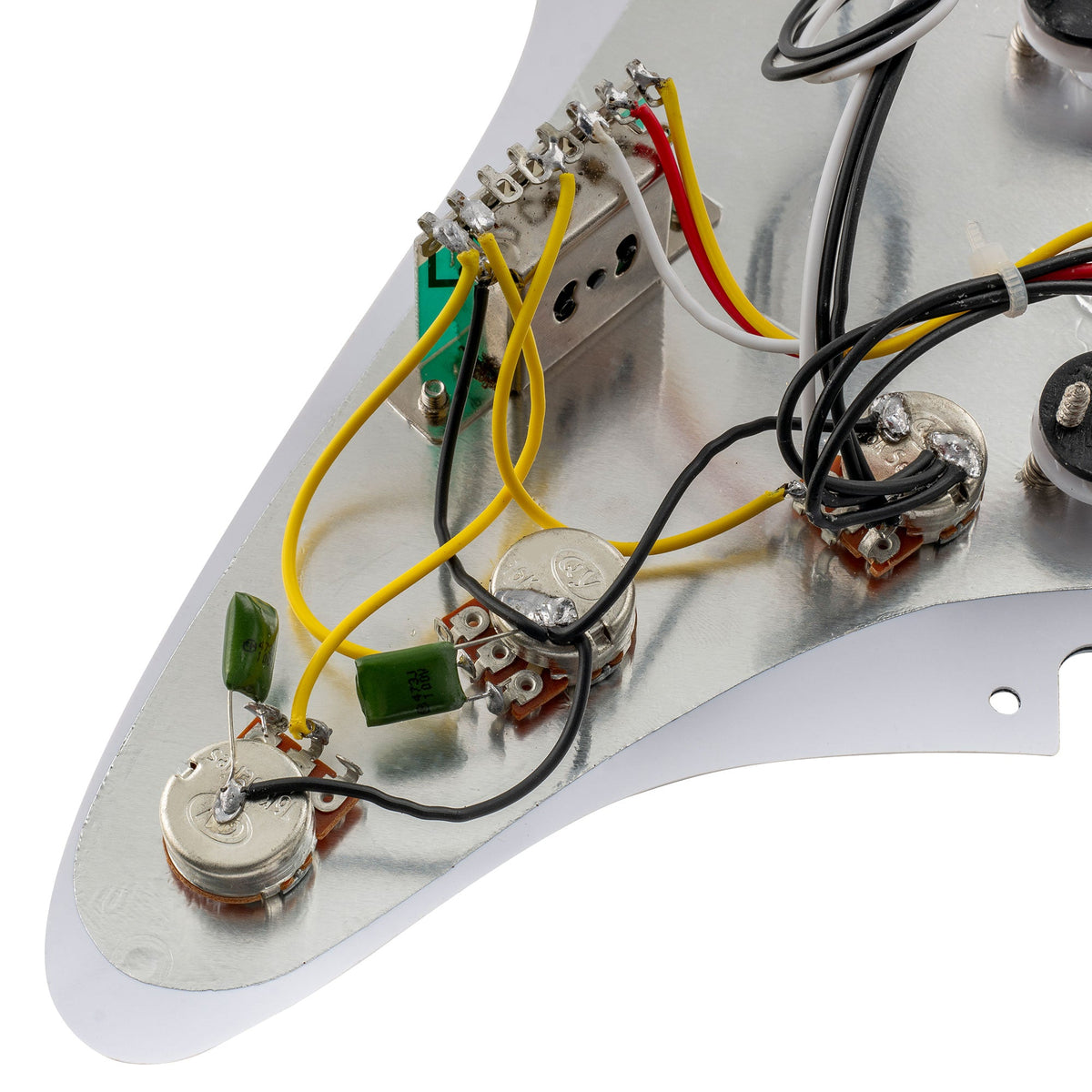 Musiclily Basic Pre-wired Loaded Standard ST-SSS Pickguard with Ceramic Magnet Single Coil Pickups Set for Strat Style Electric Guitar