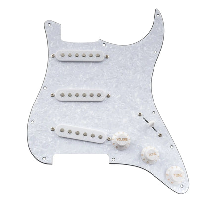 Musiclily Basic Pre-wired Loaded Standard ST-SSS Pickguard with Ceramic Magnet Single Coil Pickups Set for Strat Style Electric Guitar