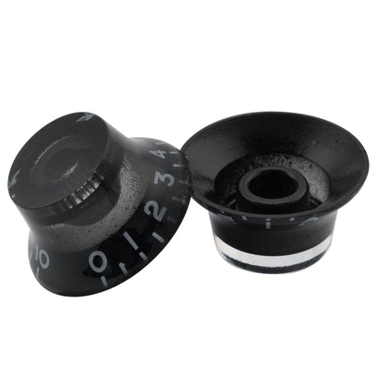 Musiclily Basic Metric Coarse 18-Spline Top Hat Bell Knobs Tone Volume Control Knobs for Epiphone LP SG Style Electric Guitar, Set of 4