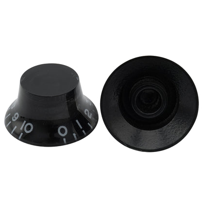 Musiclily Basic Metric Coarse 18-Spline Top Hat Bell Knobs Tone Volume Control Knobs for Epiphone LP SG Style Electric Guitar, Set of 4