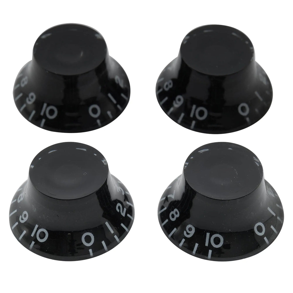 Musiclily Basic Metric Coarse 18-Spline Top Hat Bell Knobs Tone Volume Control Knobs for Epiphone LP SG Style Electric Guitar, Set of 4