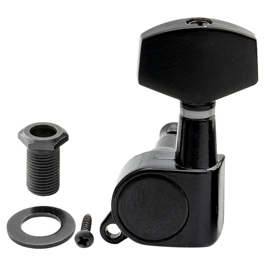 Musiclily Basic R15A Single 15:1 Ratio Full Sealed Machine Head Treble Side Tuner Tuning Peg Key with Big Hex Button for Acoustic Electric Guitar