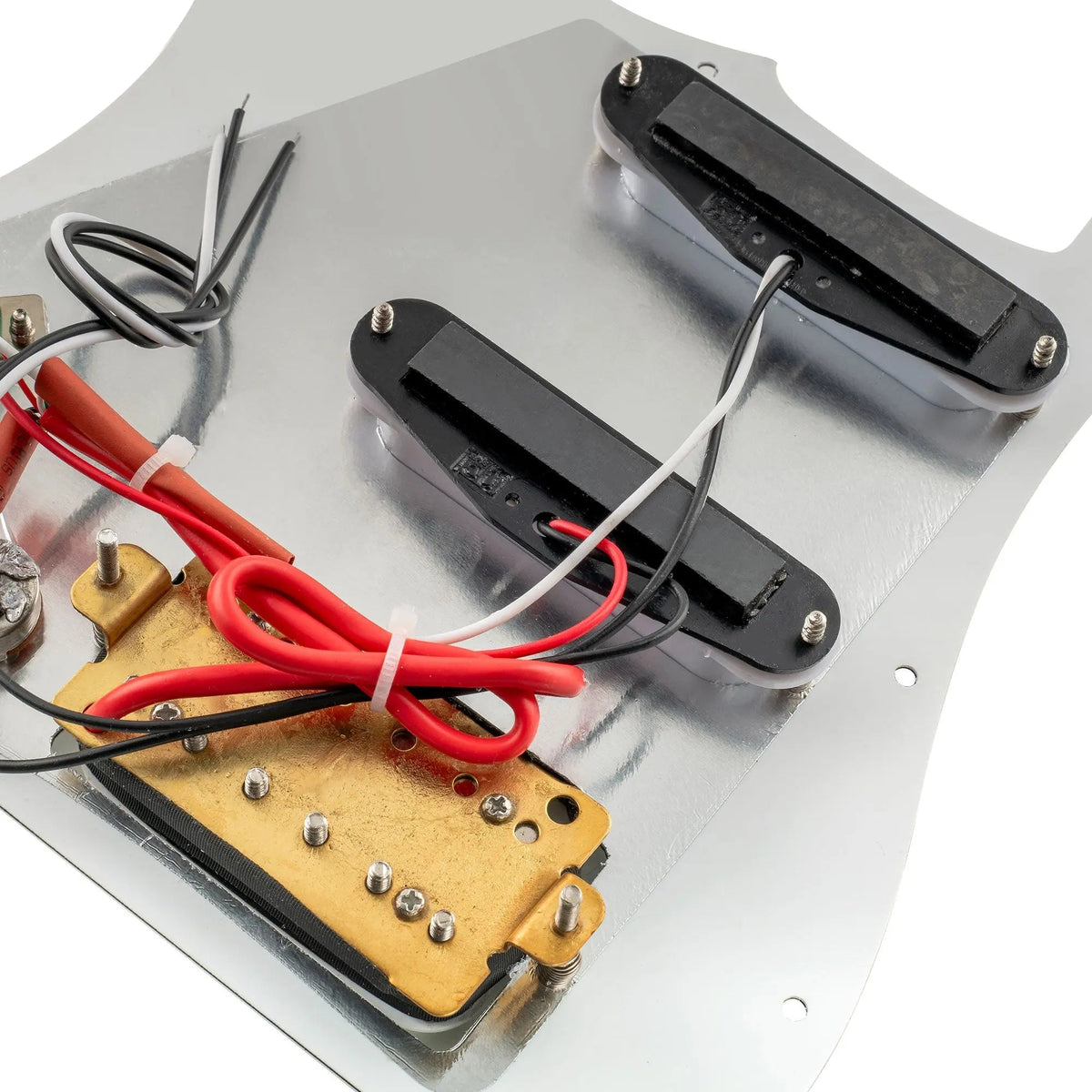 Musiclily Basic Pre-wired Loaded ST-HSS Pickguard with Ceramic Pickups for Strat Style Electric Guitar