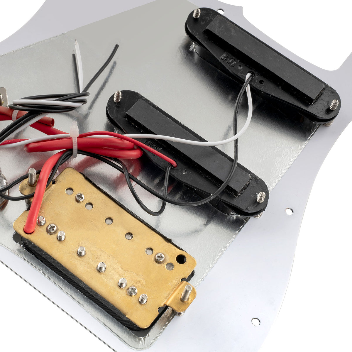 Musiclily Basic Pre-wired Loaded ST-HSS Pickguard with Ceramic Pickups for Strat Style Electric Guitar