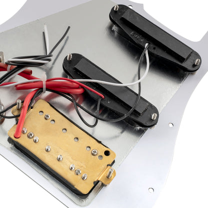 Musiclily Basic Pre-wired Loaded ST-HSS Pickguard with Ceramic Pickups for Strat Style Electric Guitar