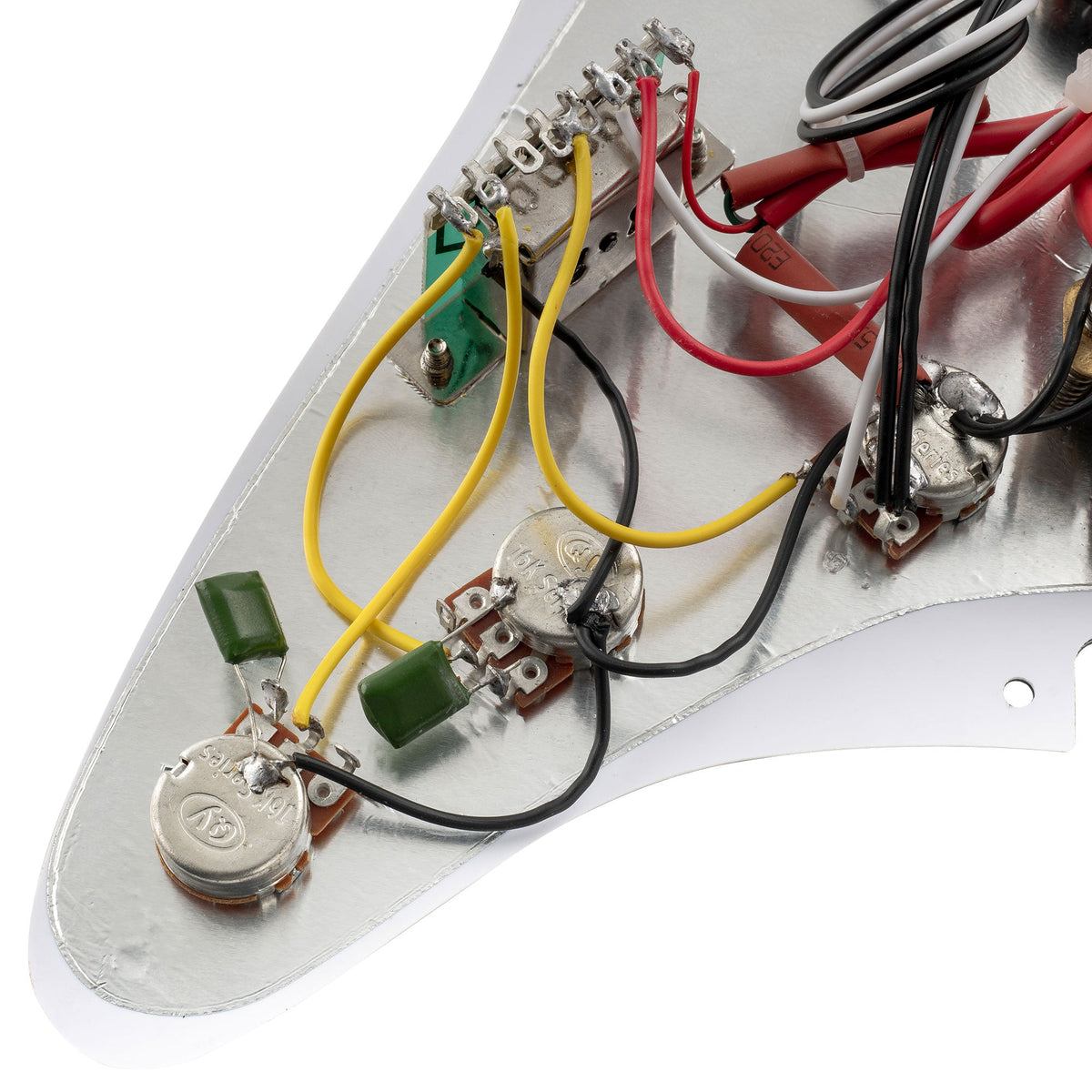 Musiclily Basic Pre-wired Loaded ST-HSS Pickguard with Ceramic Pickups for Strat Style Electric Guitar
