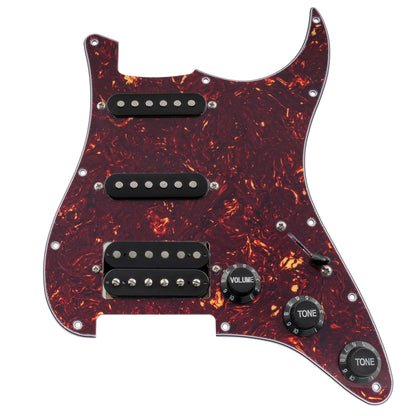 Musiclily Basic Pre-wired Loaded ST-HSS Pickguard with Ceramic Pickups for Strat Style Electric Guitar