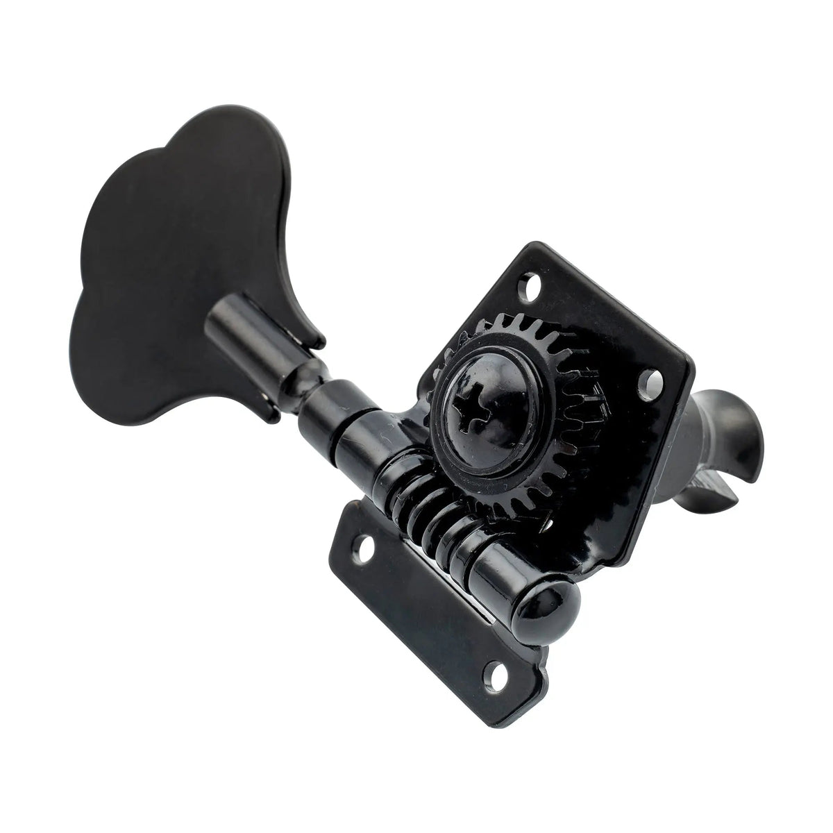 2R2L Open Gear Bass Machine Heads Tuners Set for Ibanez Style Electric Bass 24:1 Ratio Tuning Pegs Keys with Clover Button