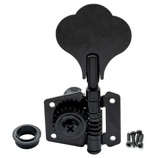 Musiclily Basic Single 24:1 Ratio Open Gear Machine Head Treble Side Tuner Tuning Peg Key with Clover Button for Ibanez Style Electric Bass