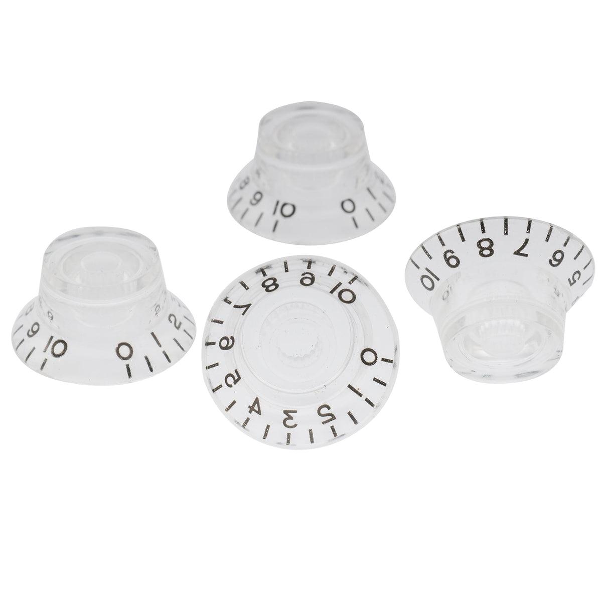 Musiclily Basic Metric Coarse 18-Spline Top Hat Bell Knobs Tone Volume Control Knobs for Epiphone LP SG Style Electric Guitar, Set of 4