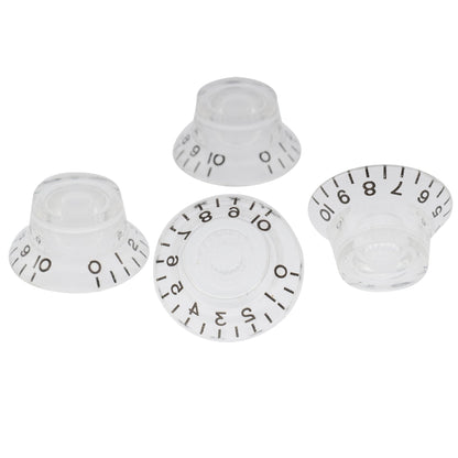 Musiclily Basic Metric Coarse 18-Spline Top Hat Bell Knobs Tone Volume Control Knobs for Epiphone LP SG Style Electric Guitar, Set of 4