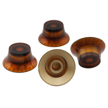 Musiclily Basic Metric Coarse 18-Spline Top Hat Bell Knobs Tone Volume Control Knobs for Epiphone LP SG Style Electric Guitar, Set of 4