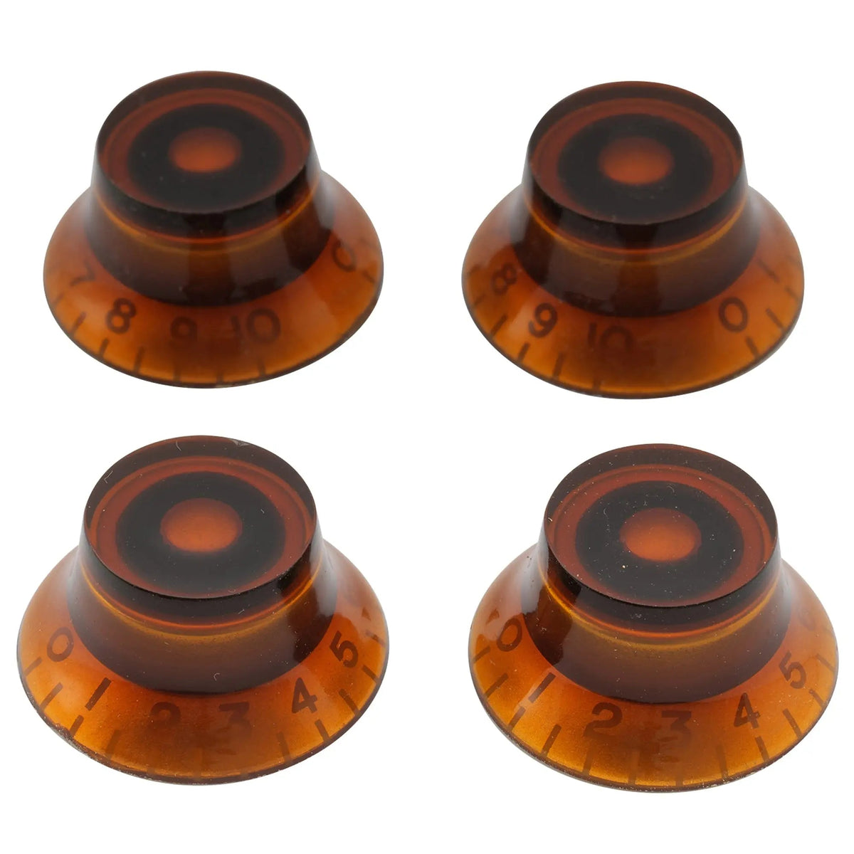 Musiclily Basic Metric Coarse 18-Spline Top Hat Bell Knobs Tone Volume Control Knobs for Epiphone LP SG Style Electric Guitar, Set of 4