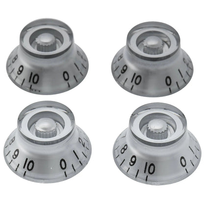 Musiclily Basic Metric Coarse 18-Spline Top Hat Bell Knobs Tone Volume Control Knobs for Epiphone LP SG Style Electric Guitar, Set of 4