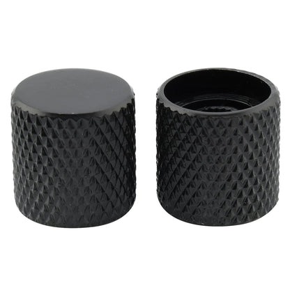 Musiclily Basic Coarse 18 Splines Steel Flat Top Knurled Control Knobs for Electric Guitar or Bass 18*18mm, Set of 4