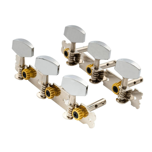 Musiclily Basic 3 on a Plate Short Acoustic Guitar Tuning Pegs keys Machine Heads Tuners Set, Metal Button Nickel
