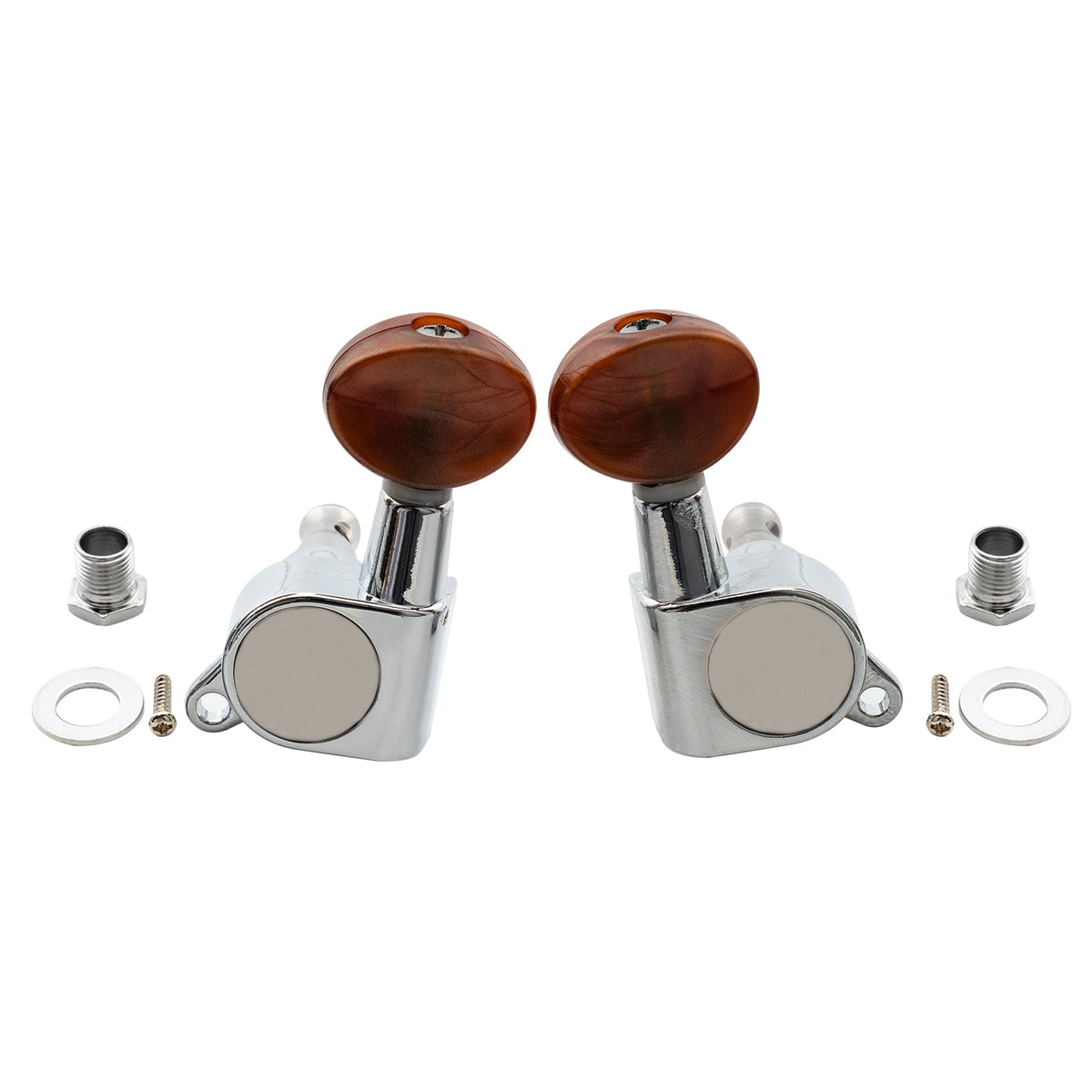 Musiclily Basic 2R2L Sealed Ukulele Tuners Tuning Pegs Keys Machine Heads Set