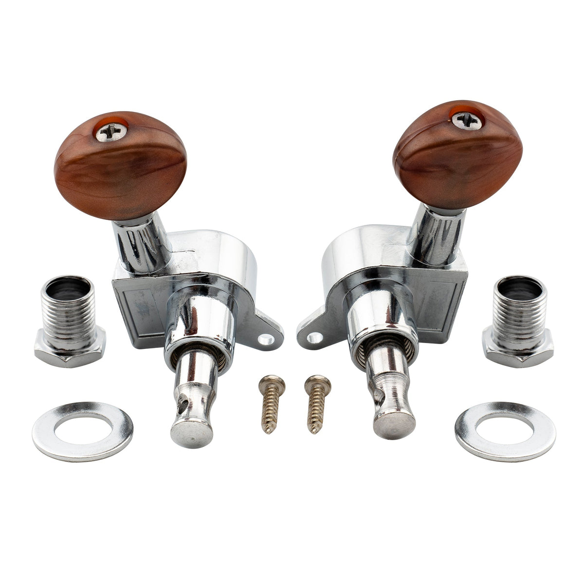 Musiclily Basic 2R2L Sealed Ukulele Tuners Tuning Pegs Keys Machine Heads Set