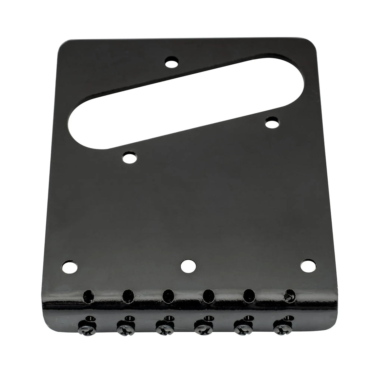Musiclily Basic 54mm(2-1/8 inch) Guitar Bridge Assembly with 6 Saddles for Tele Style Electric Guitar