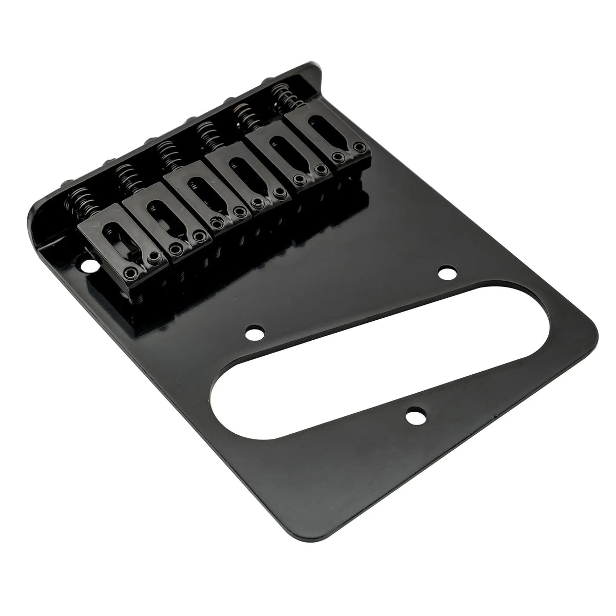 Musiclily Basic 54mm(2-1/8 inch) Guitar Bridge Assembly with 6 Saddles for Tele Style Electric Guitar