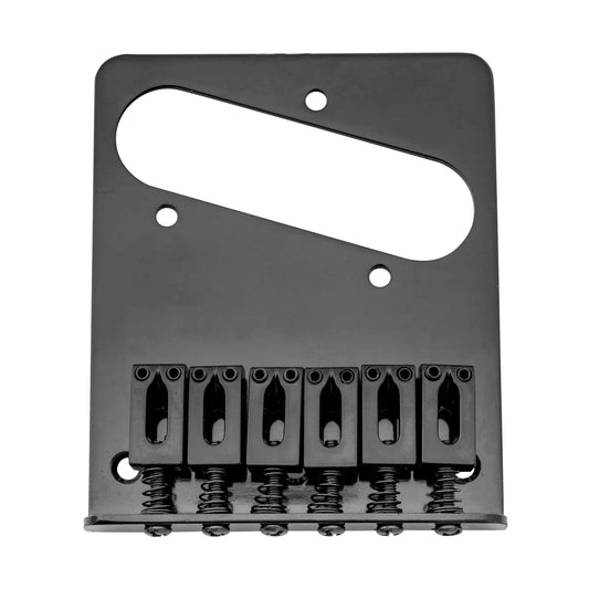 Musiclily Basic 54mm(2-1/8 inch) Guitar Bridge Assembly with 6 Saddles for Tele Style Electric Guitar