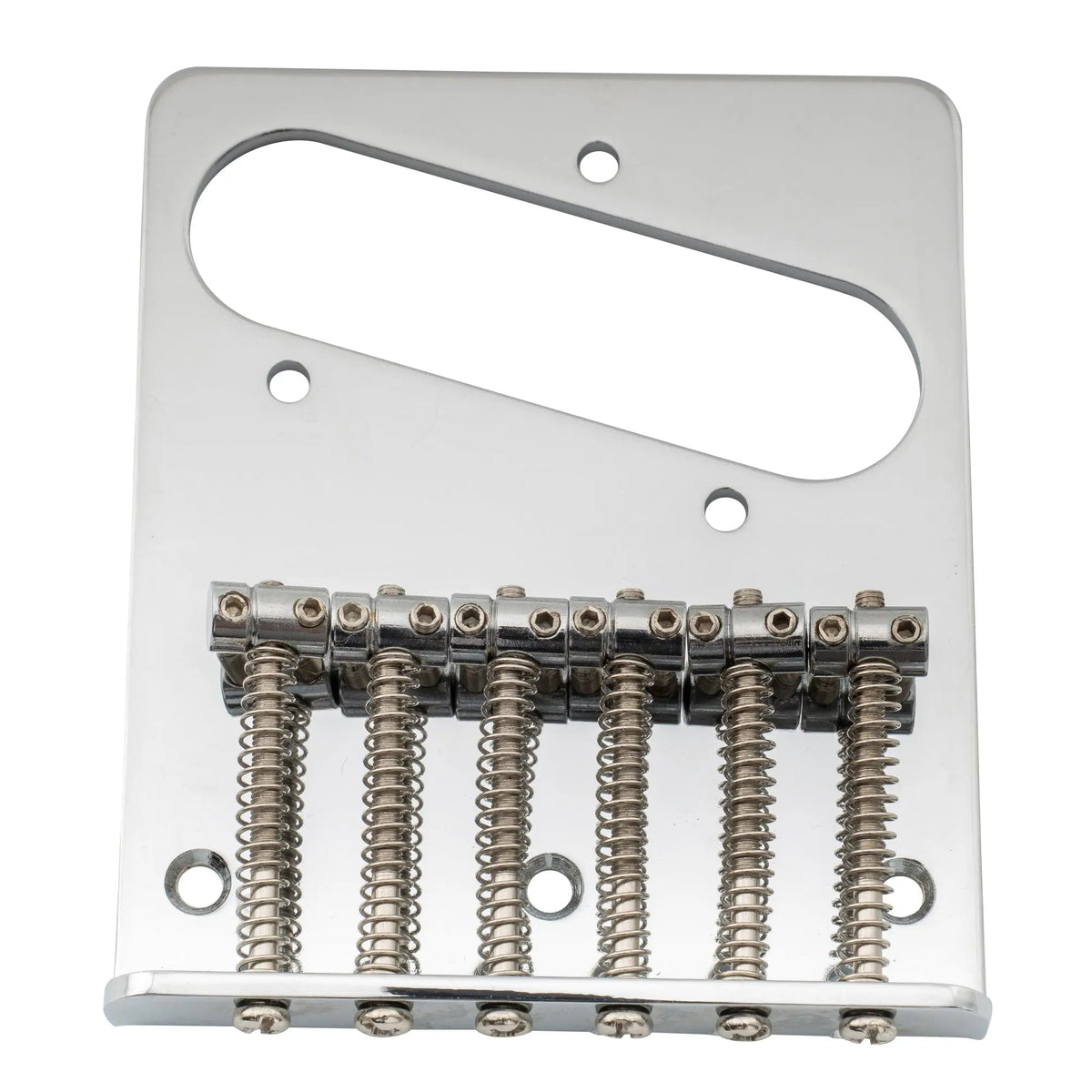 Musiclily Basic 54mm(2-1/8 inch) Vintage 6-String Bridge with 6 Saddles for Tele Style Guitar
