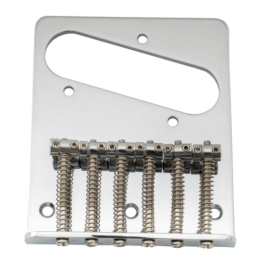 Musiclily Basic 54mm(2-1/8 inch) Vintage 6-String Bridge with 6 Saddles for Tele Style Guitar