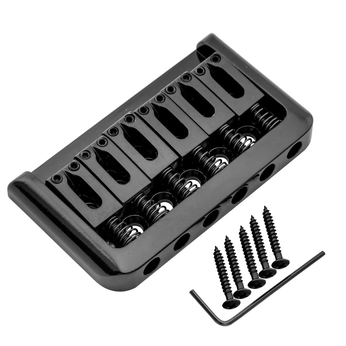 Musiclily Basic 52.5mm(2-1/16 inch) Edged 6-String Non Tremolo Guitar Hardtail Bridge