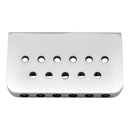 Musiclily Basic 52.5mm(2-1/16 inch) Edged 6-String Non Tremolo Guitar Hardtail Bridge