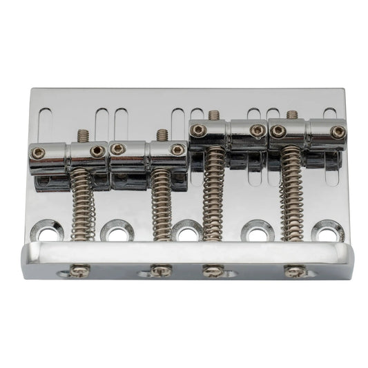 Musiclily Basic 57mm(2-1/4 inch) Top-loading Fixed Hardtail Bass Bridge for 4-String Fender Precision Bass and Jazz Bass