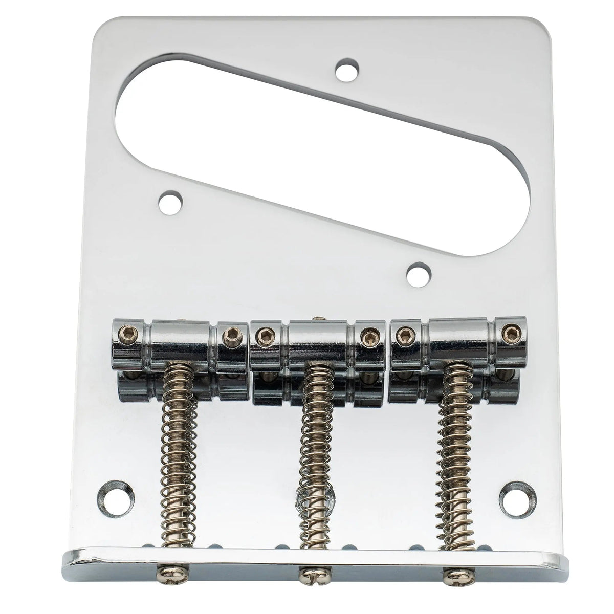 Musiclily Basic 54mm(2-1/8 inch) Guitar Bridge with 3-Saddle for Tele Style Guitar