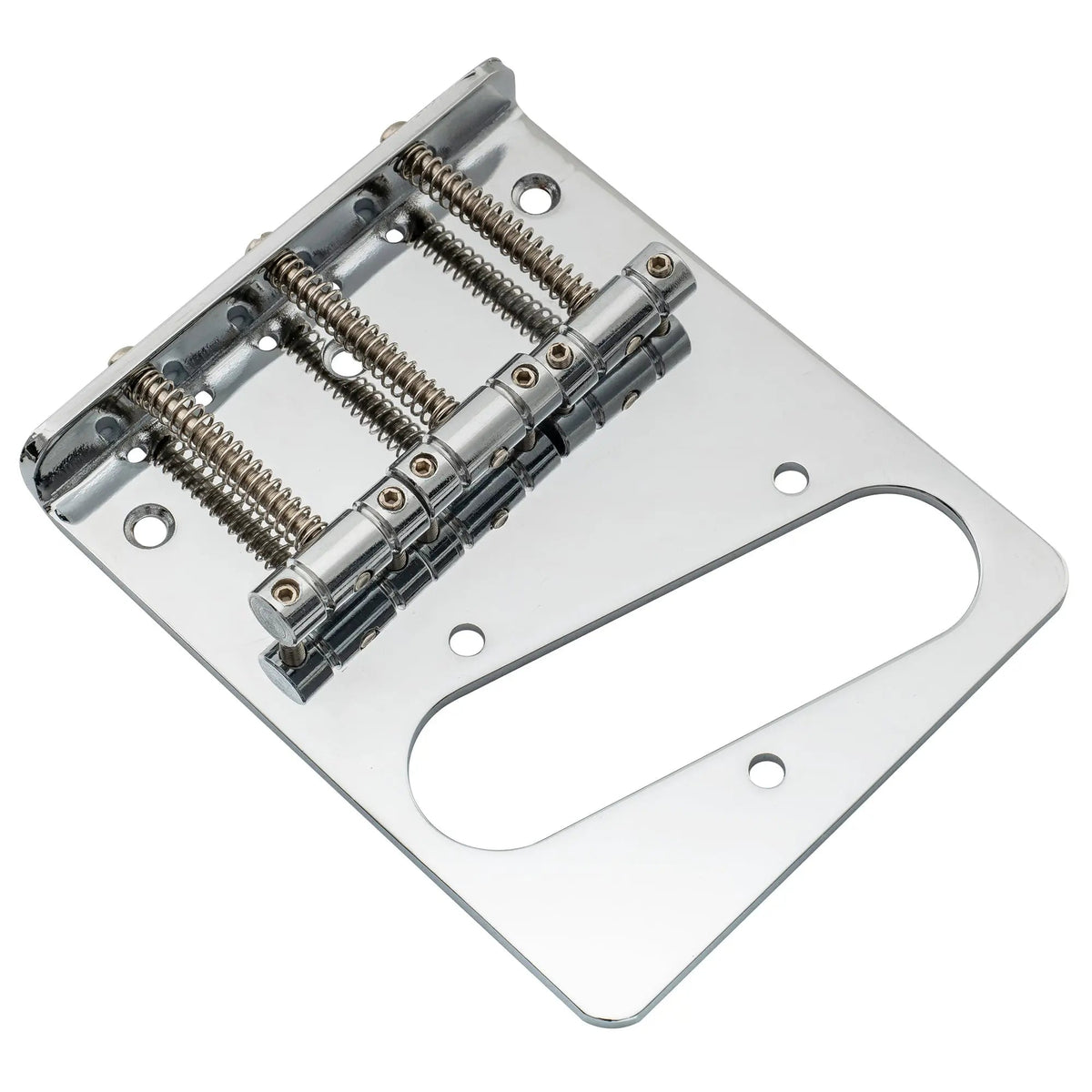Musiclily Basic 54mm(2-1/8 inch) Guitar Bridge with 3-Saddle for Tele Style Guitar