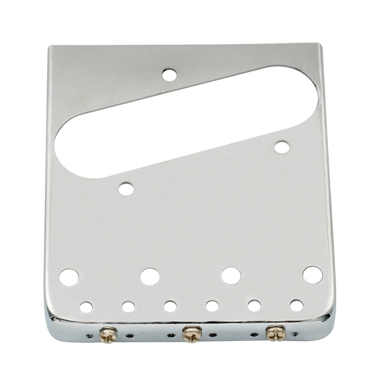 Musiclily Basic 54mm(2-1/8 inch) Edged Guitar Bridge Assembly with 3 Saddles for Tele Style Guitar