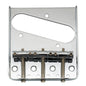 Musiclily Basic 54mm(2-1/8 inch) Edged Guitar Bridge Assembly with 3 Saddles for Tele Style Guitar