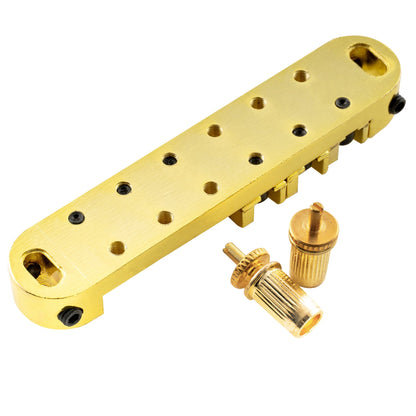 Musiclily Basic 51.5mm(2-1/32 inch) Roller Locking Tune-o-matic Guitar Bridge Tunematic Saddle for LP Style Electric Guitar