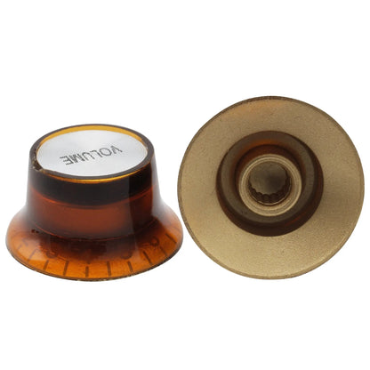 Musiclily Basic Metric Coarse 18-Spline Top Hat Bell Knobs Tone Volume Control Knobs for Epiphone LP SG Style Electric Guitar, Set of 2T2V