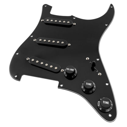 Musiclily Basic Pre-wired Loaded Standard ST-SSS Pickguard with Ceramic Magnet Single Coil Pickups Set Single Capacitor for Strat Style Electric Guitar