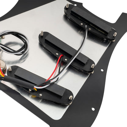 Musiclily Basic Pre-wired Loaded Standard ST-SSS Pickguard with Ceramic Magnet Single Coil Pickups Set Single Capacitor for Strat Style Electric Guitar