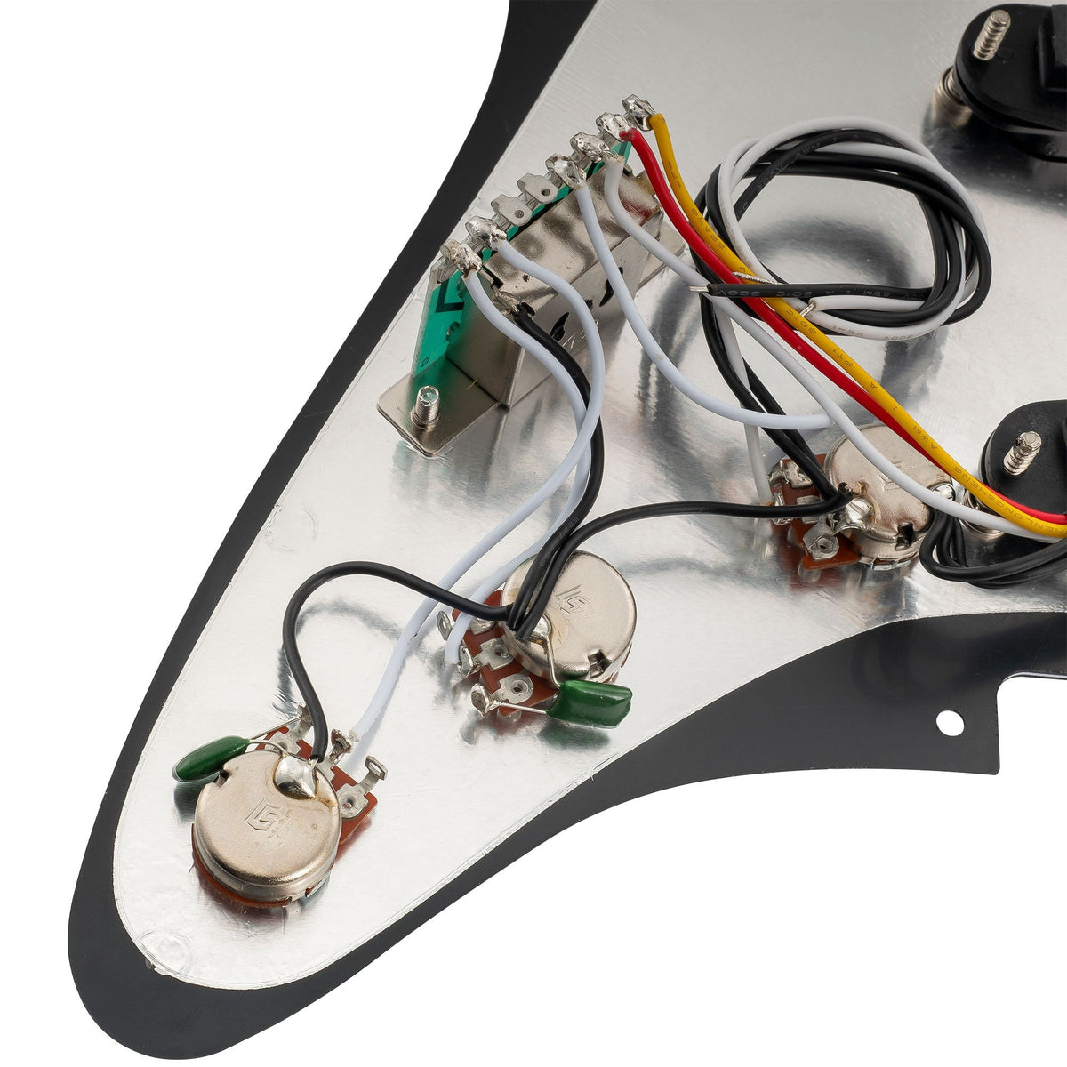Musiclily Basic Pre-wired Loaded Standard ST-SSS Pickguard with Ceramic Magnet Single Coil Pickups Set Single Capacitor for Strat Style Electric Guitar