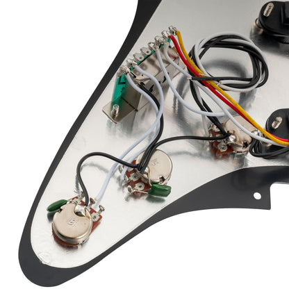 Musiclily Basic Pre-wired Loaded Standard ST-SSS Pickguard with Ceramic Magnet Single Coil Pickups Set Single Capacitor for Strat Style Electric Guitar