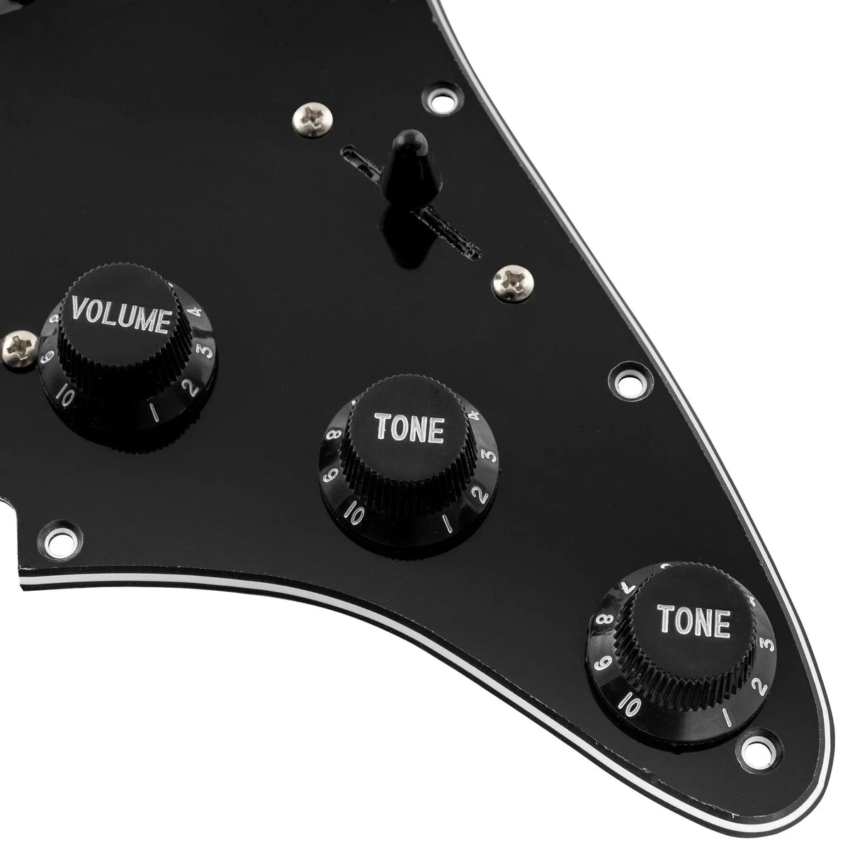 Musiclily Basic Pre-wired Loaded Standard ST-SSS Pickguard with Alnico 5 Magnet Single Coil Pickups Set for Strat Style Electric Guitar