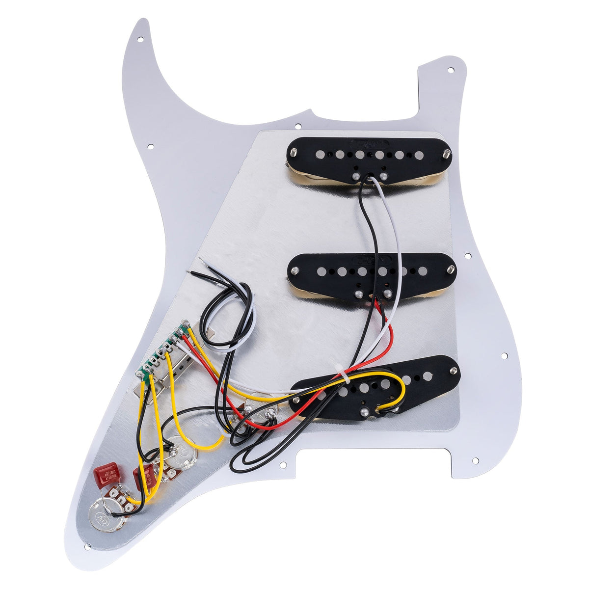 Musiclily Basic Pre-wired Loaded Standard ST-SSS Pickguard with Alnico 5 Magnet Single Coil Pickups Set for Strat Style Electric Guitar
