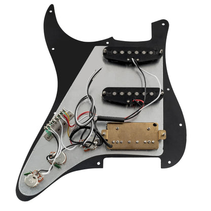Musiclily Basic Pre-wired Loaded Standard ST-HSS Pickguard with Alnico 5 Magnet Pickups Set for Strat Style Electric Guitar