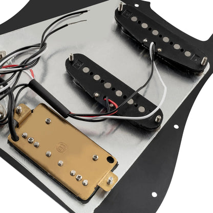 Musiclily Basic Pre-wired Loaded Standard ST-HSS Pickguard with Alnico 5 Magnet Pickups Set for Strat Style Electric Guitar