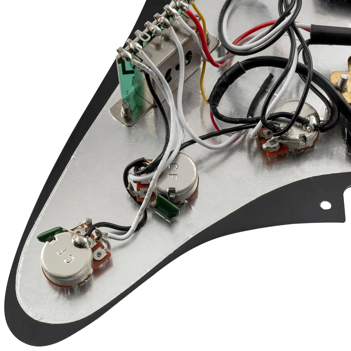 Musiclily Basic Pre-wired Loaded Standard ST-HSS Pickguard with Alnico 5 Magnet Pickups Set for Strat Style Electric Guitar